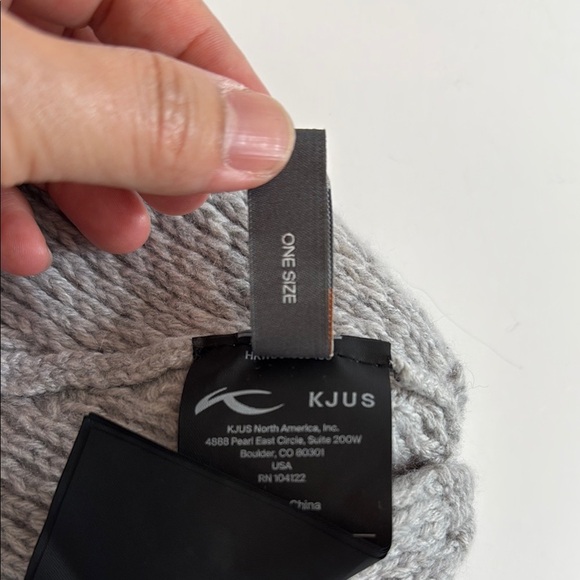Kjus Women Twill Gray Knit Beanie OS